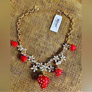 Strawberries all the time! Betsey J statement necklace gets you feeling fresh